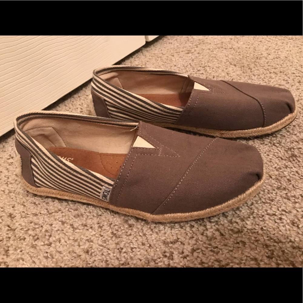 TOMS Grey Espadrille Shoes